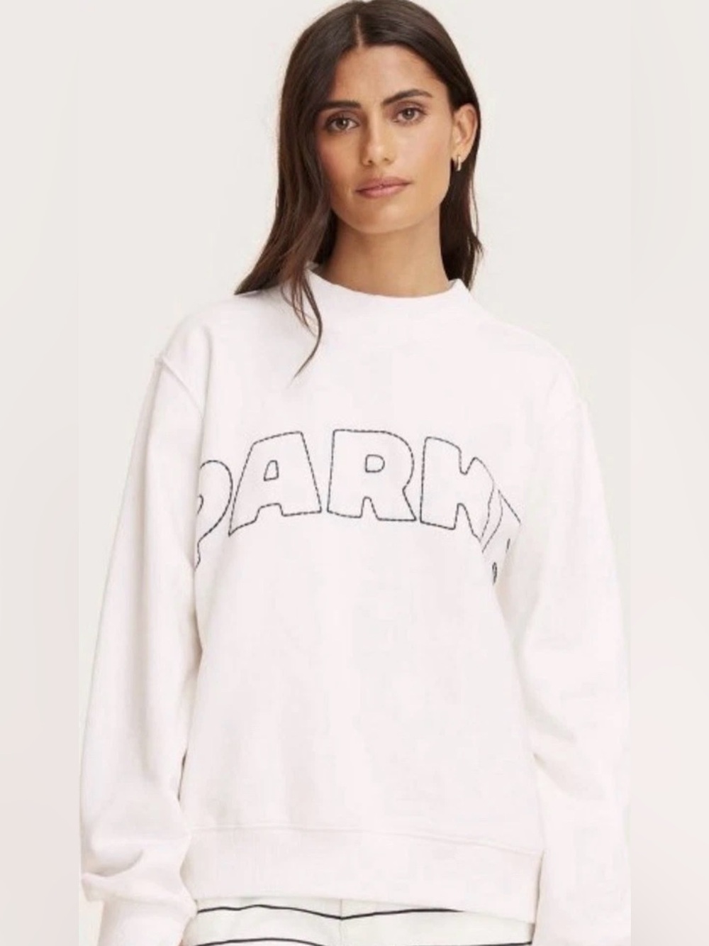 NWT Parke x Target Mockneck Pullover Sweatshirt Cream Size Small/Medium